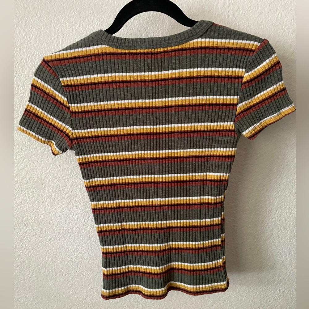 Striped Ribbed Knit Top - Picture 2 of 2